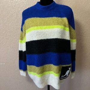 Kangol x H&M Bloggers Favorite Oversize Color Block Striped Sweater Size S